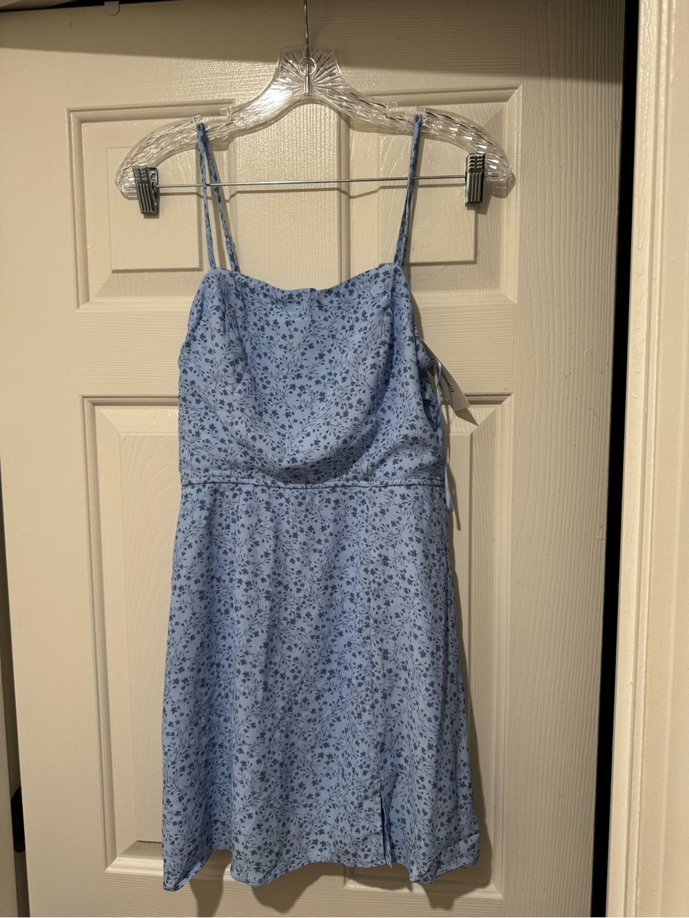 Francesca's Collections Light Blue Floral Mini Dress